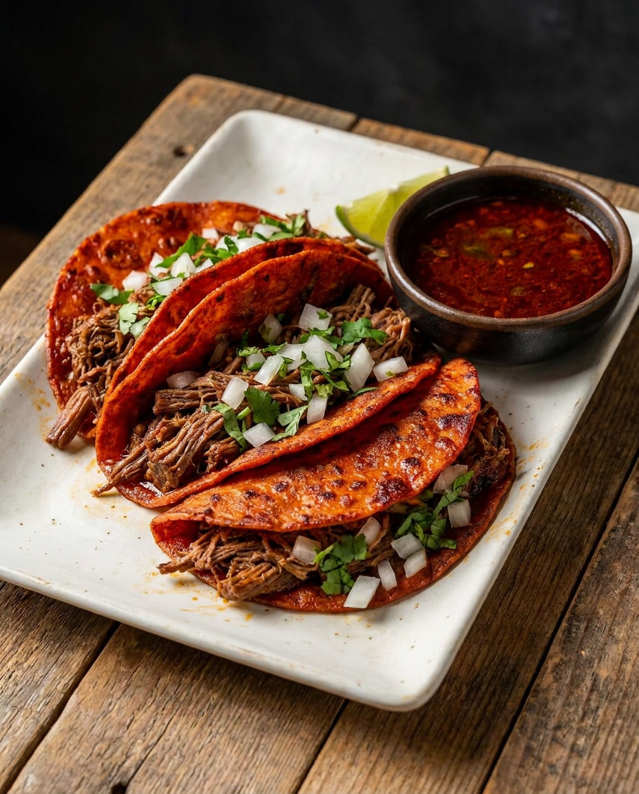 Birria taco catering tray from Blueberry Mexican Grill and Bakery in Brooklyn
